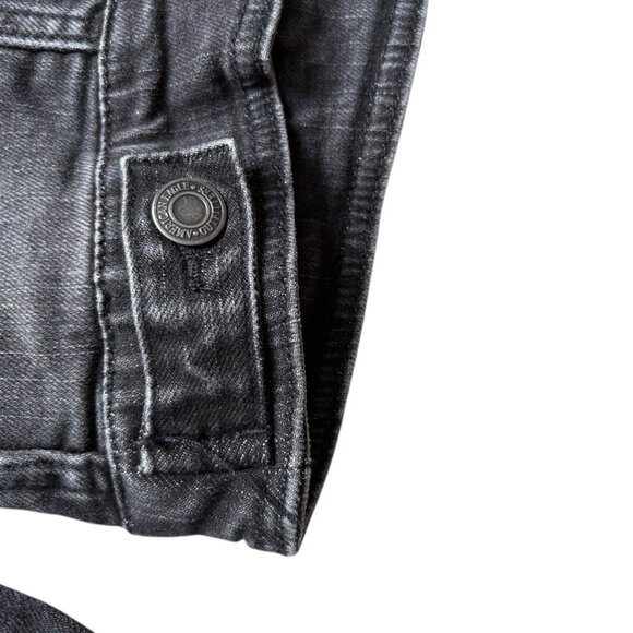 AE Distressed Stretch Black Denim Jacket for Fall Size M - Picture 6 of 11